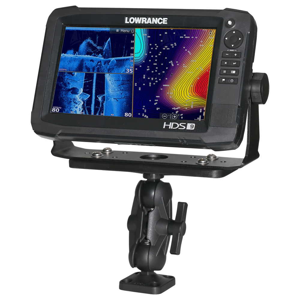 Scotty 163 1.5″ Ball Mount with Fish Finder & Universal Mounting Plate - Afbeelding 2