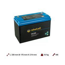 Rebelcell 12V105 EDGE LiFePO4 accu