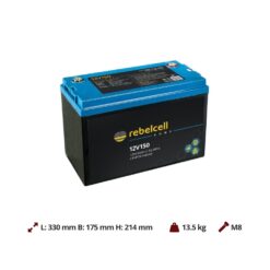 Rebelcell 12V150 EDGE LiFePO4 accu