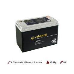 Rebelcell 24V75 EDGE LiFePO4 accu